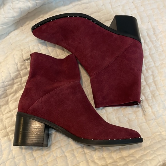 Burgundy ankle boots - Picture 6 of 7